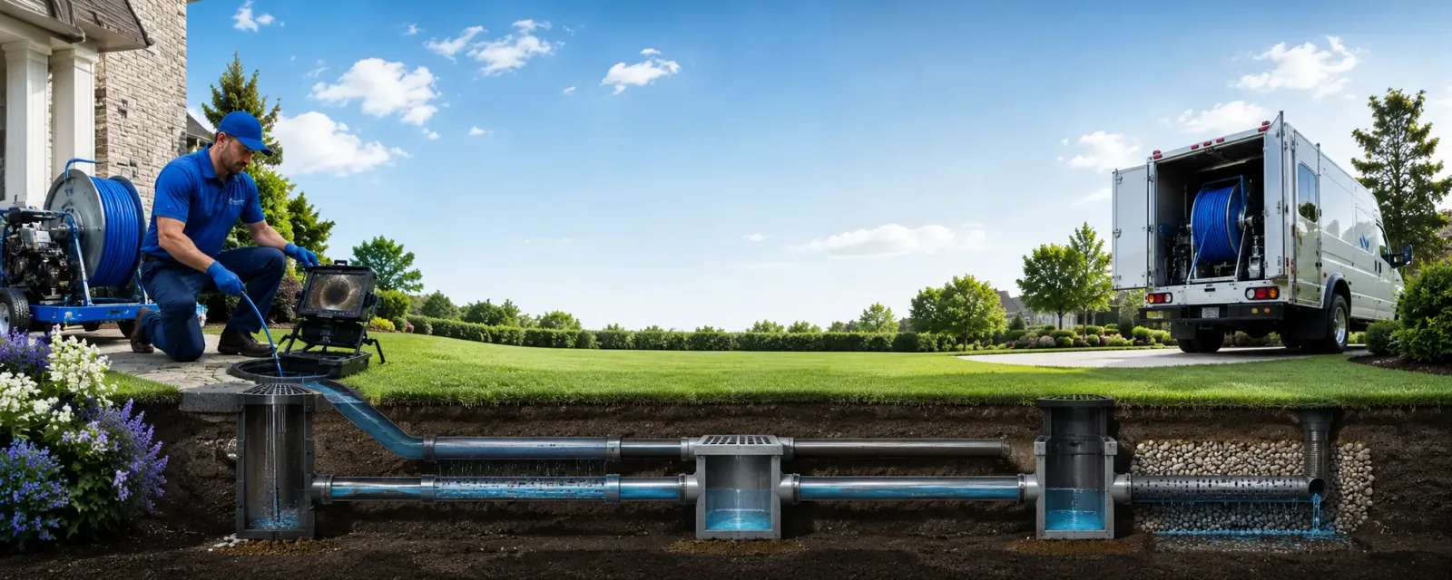 Outdoor drain cleaning information for Baskerville, VA